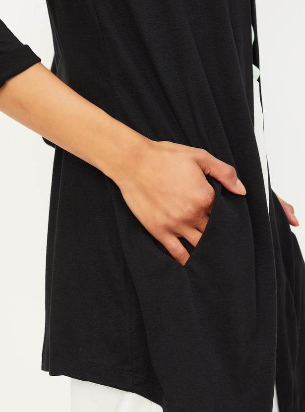 Women Solid Open-Front Shrug