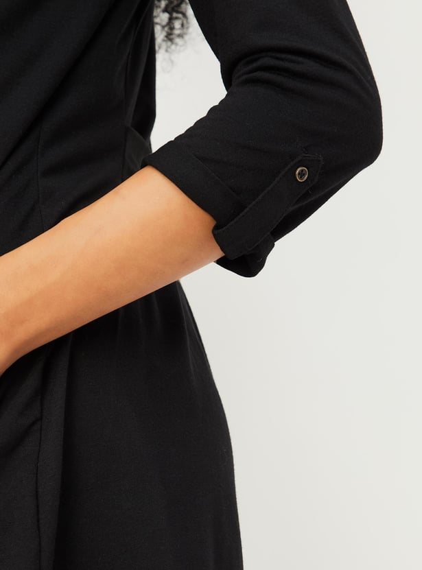 Women Solid Open-Front Shrug