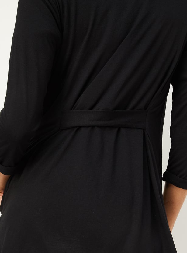 Women Solid Open-Front Shrug