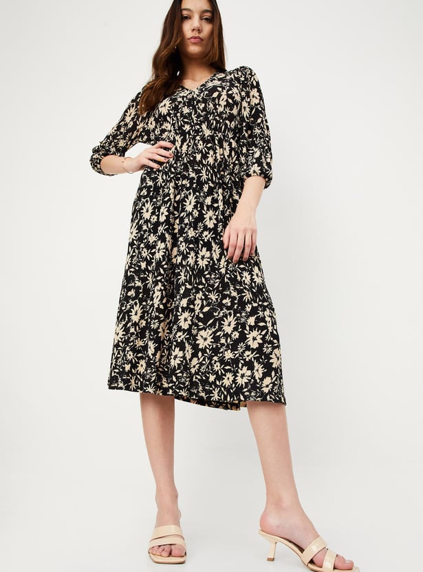 Women Printed Midi Dress