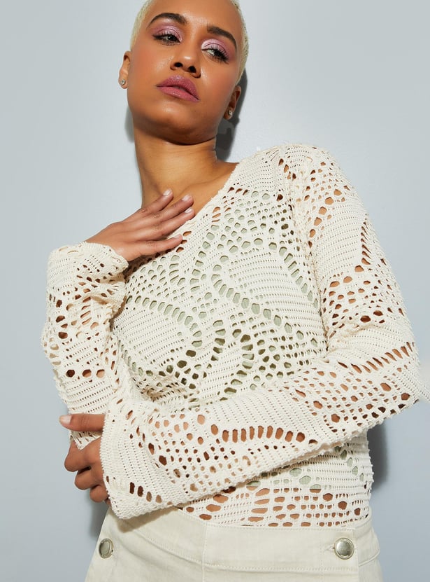 Buy URB_N Women Lace Top With Cropped Tank Online at just Rs
