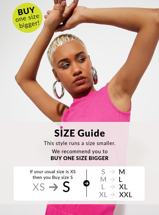 URB_N Women Textured Sleeveless Crop Top