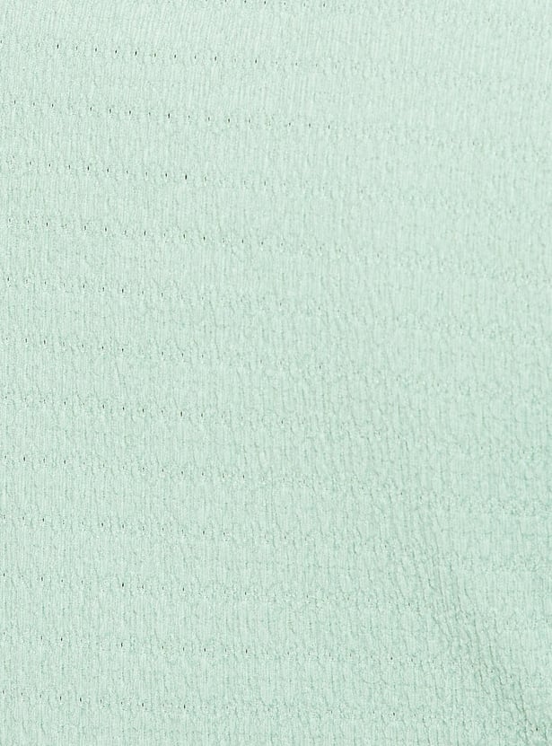 URB_N Women Knit Ruffled Sleeve Top