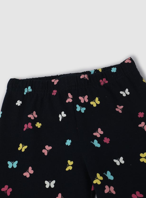 Girls Printed Full-Length Leggings