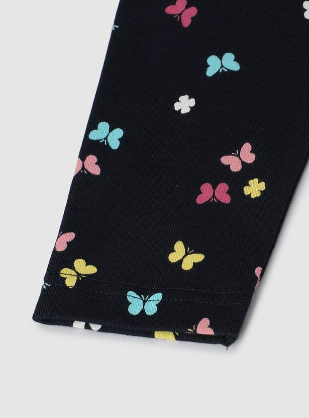 Girls Printed Full-Length Leggings