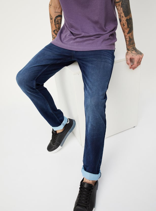 Men Skinny Fit Washed Jeans