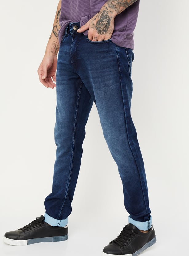 Men Skinny Fit Washed Jeans