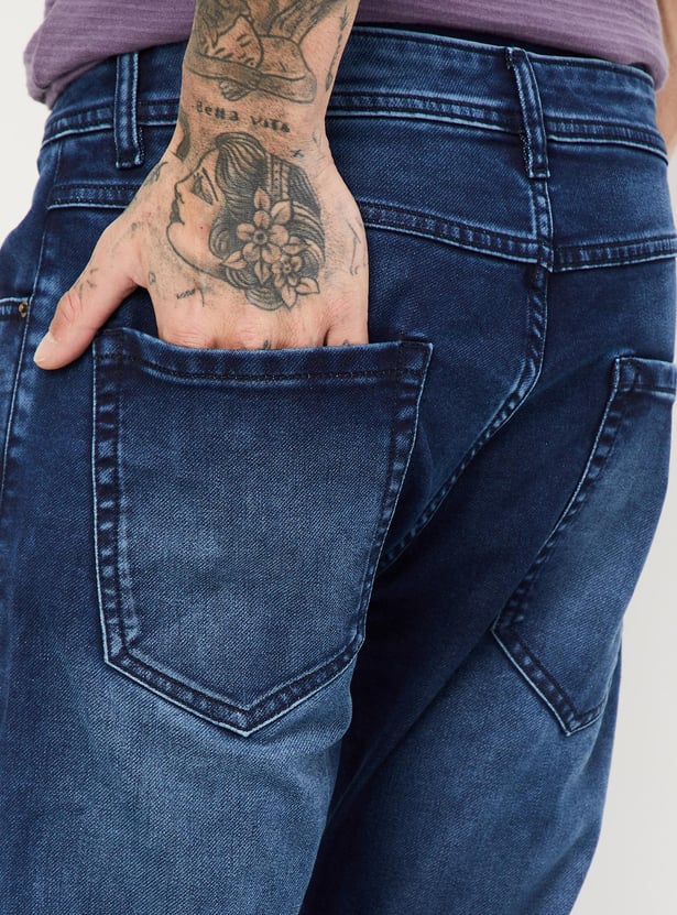 Men Skinny Fit Washed Jeans