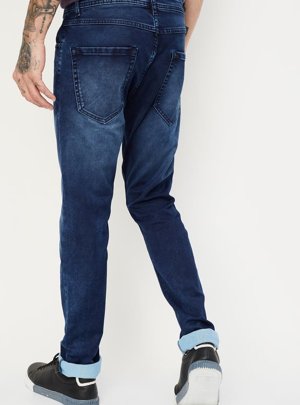 Men Skinny Fit Washed Jeans