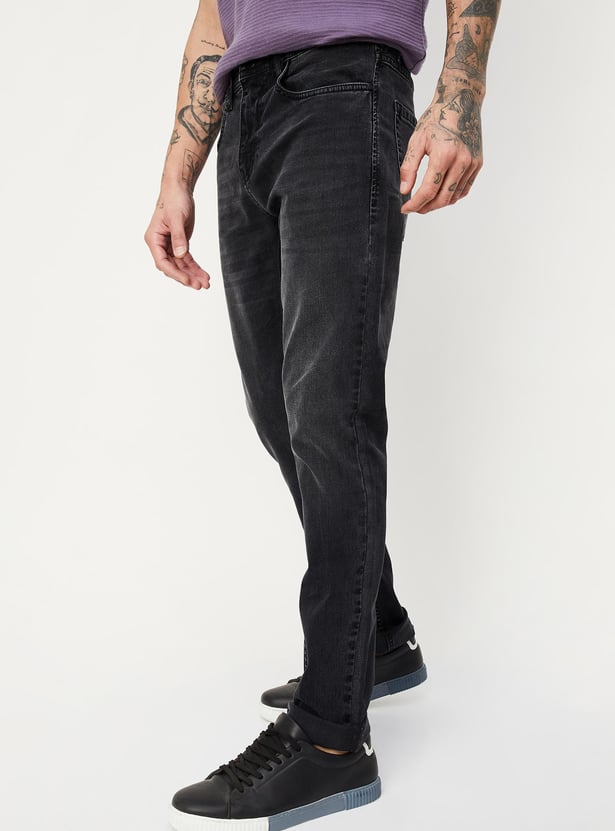 Men Stonewashed Slim Fit jeans