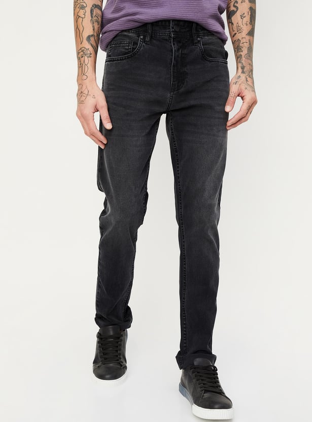 Men Stonewashed Slim Fit jeans