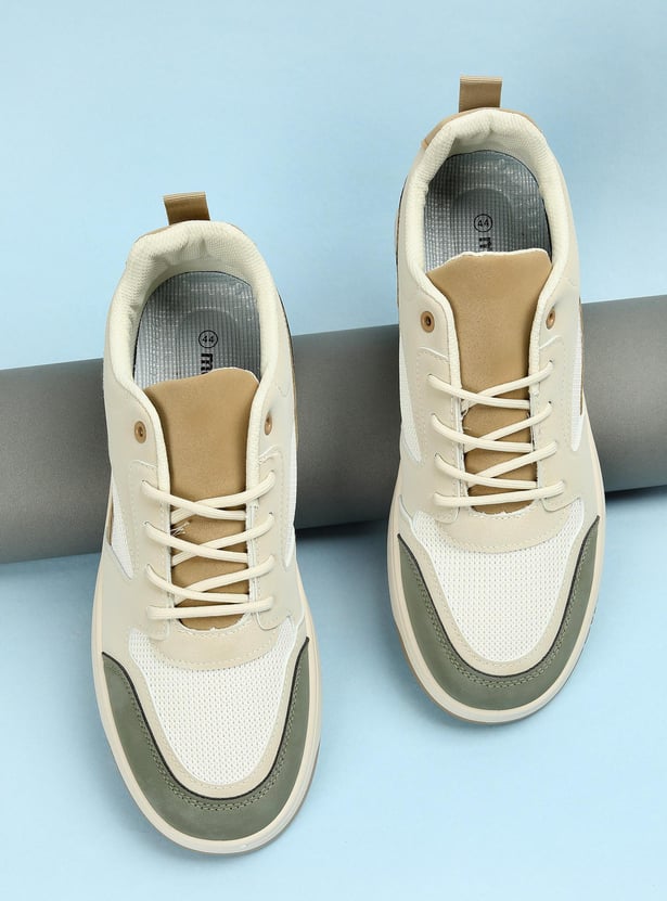 Men Colourblocked Lace-Up Sneakers