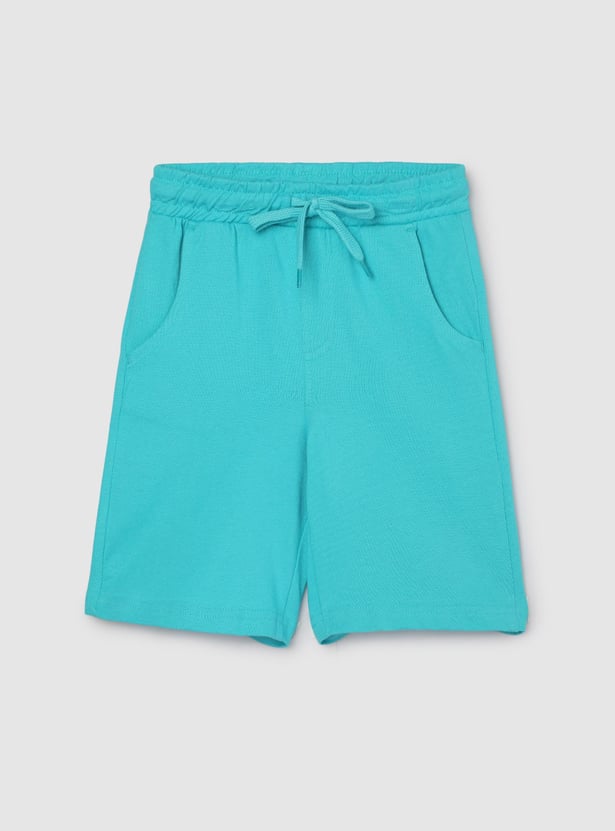 Boys Solid Knit Shorts