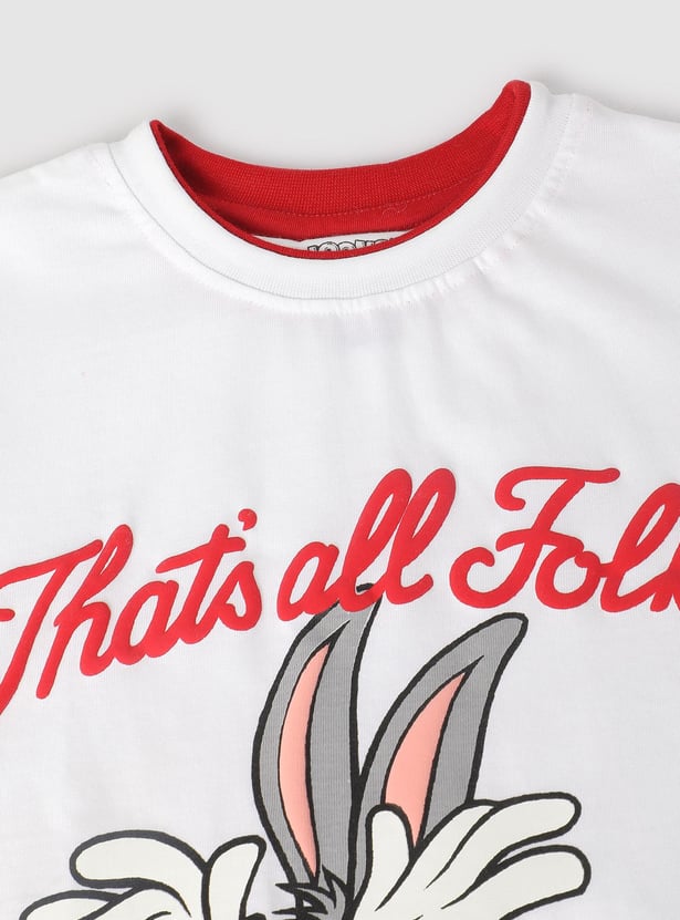 Boys Bugs Bunny Printed T-shirt