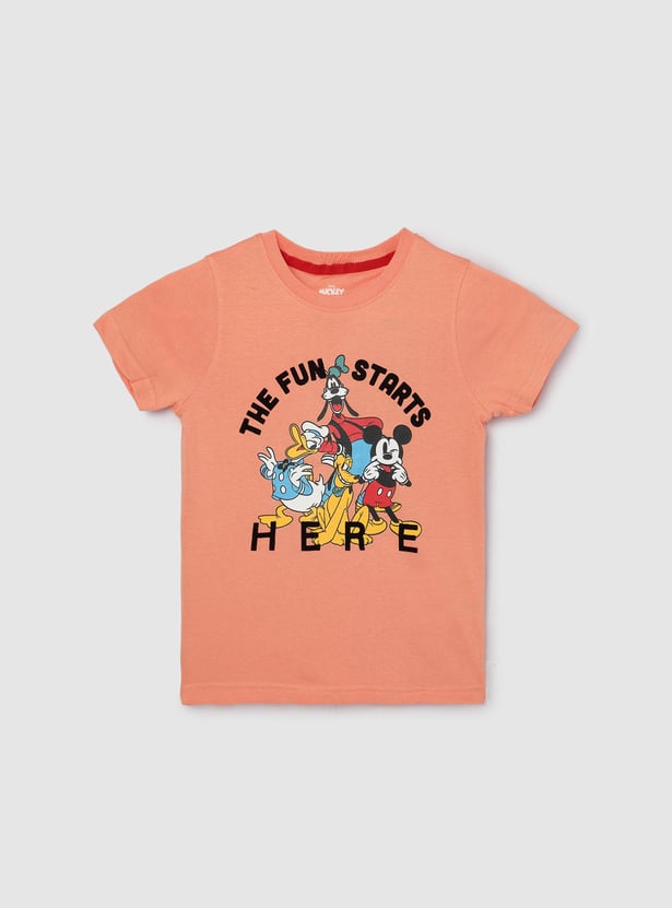 Boys Mickey Printed T-shirt
