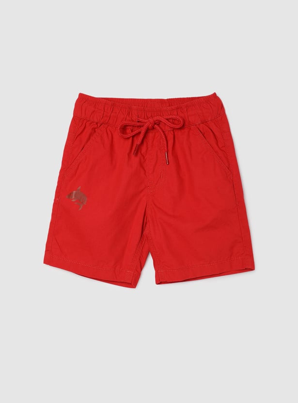 Boys Solid Woven Shorts