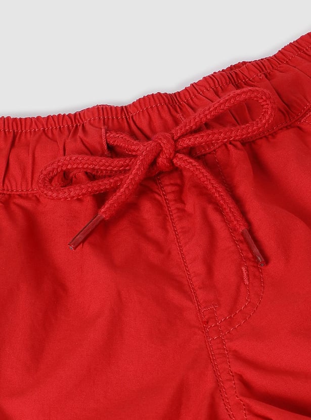 Boys Solid Woven Shorts