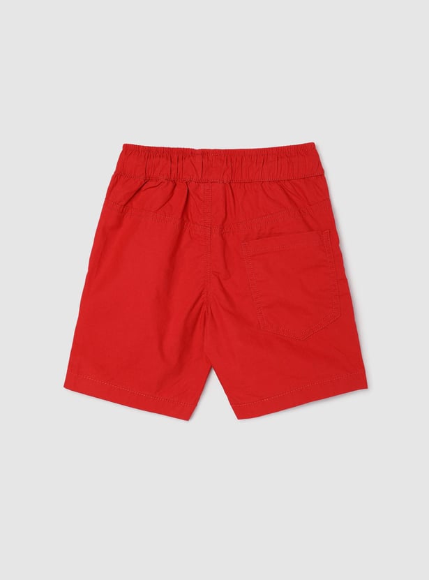 Boys Solid Woven Shorts