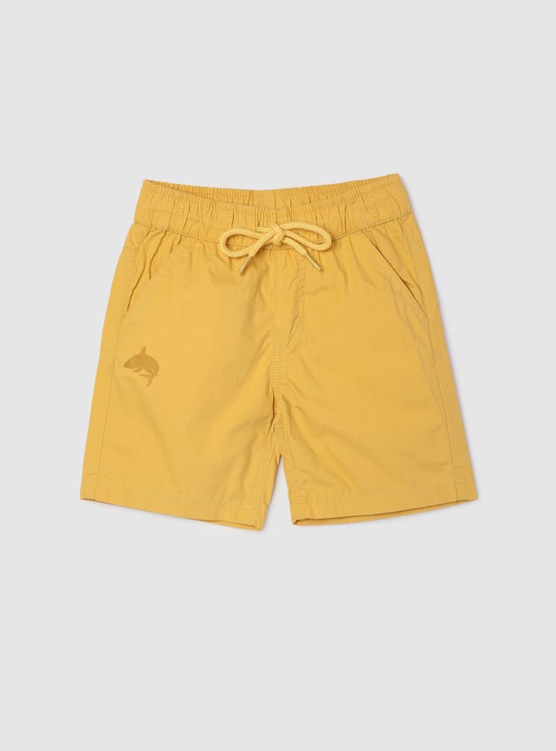 Boys Solid Woven Shorts