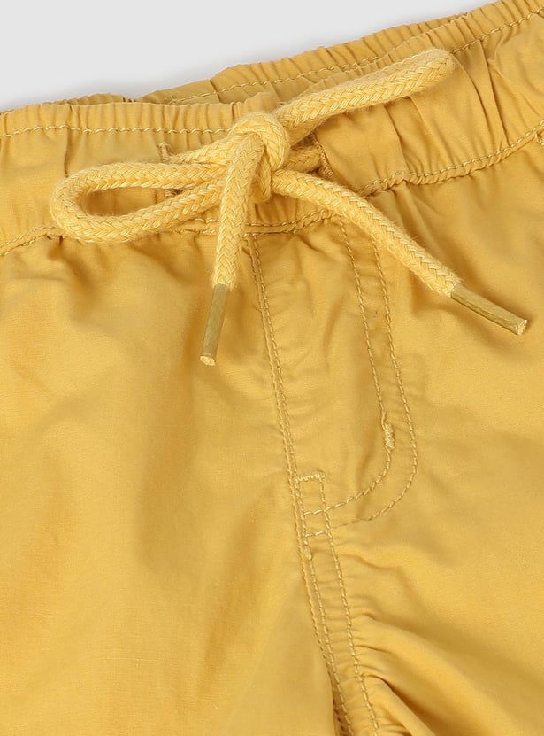 Boys Solid Woven Shorts