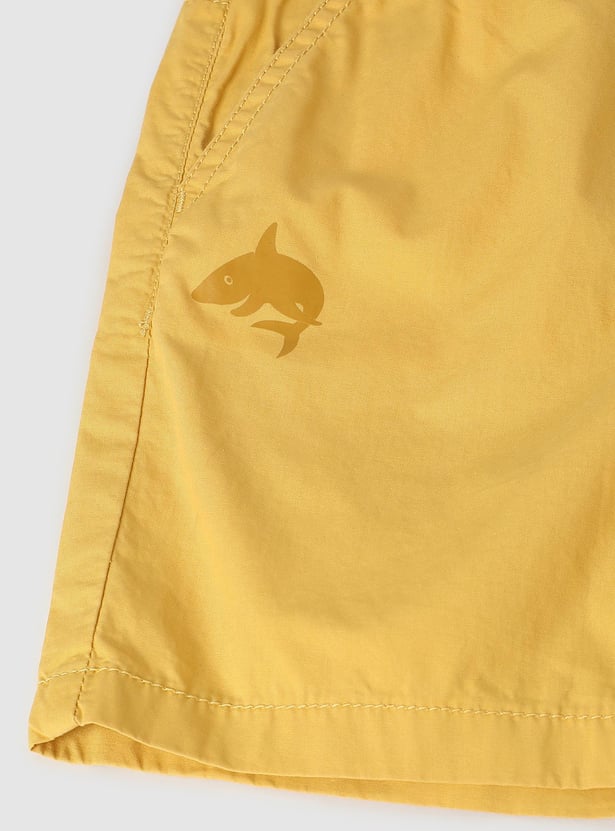Boys Solid Woven Shorts