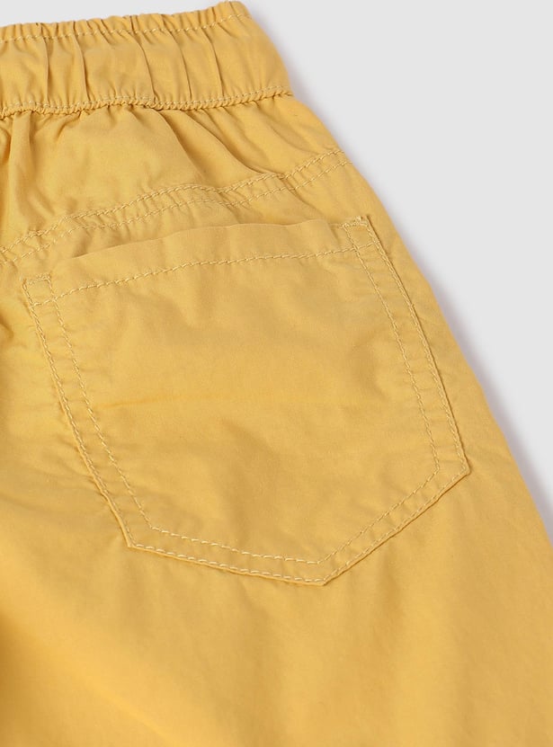 Boys Solid Woven Shorts
