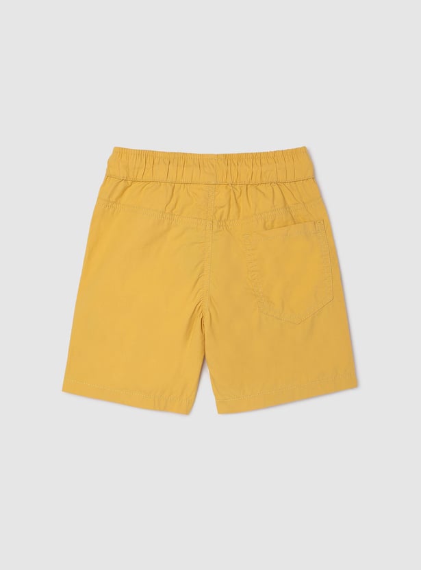 Boys Solid Woven Shorts