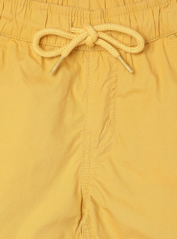 Boys Solid Woven Shorts