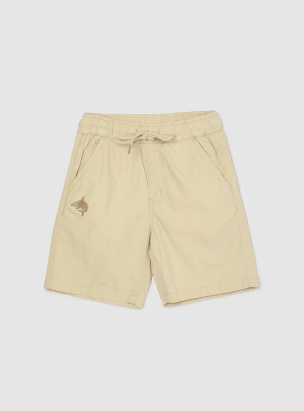 Boys Solid Woven Shorts