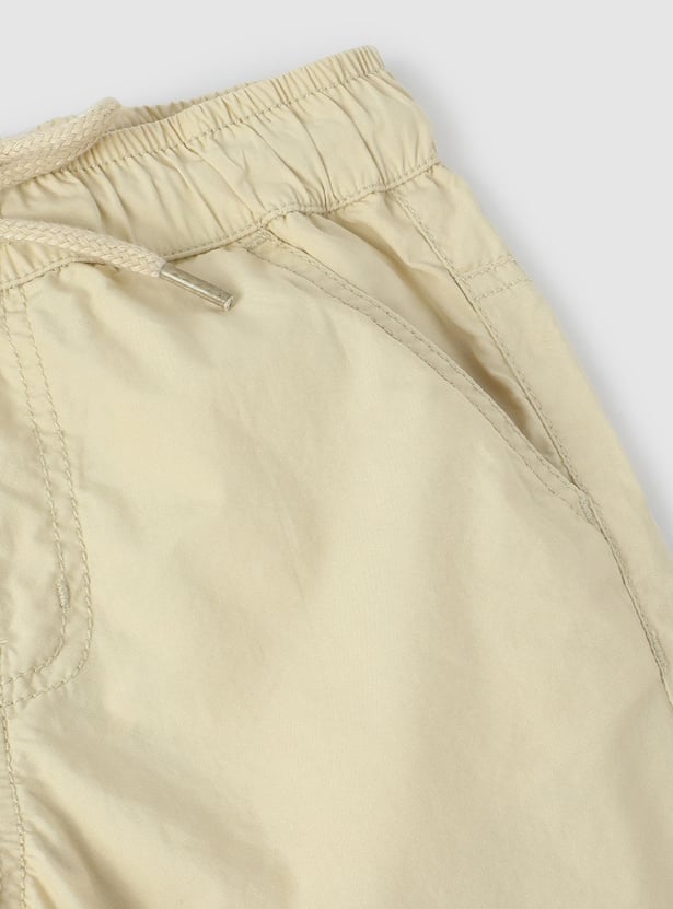 Boys Solid Woven Shorts