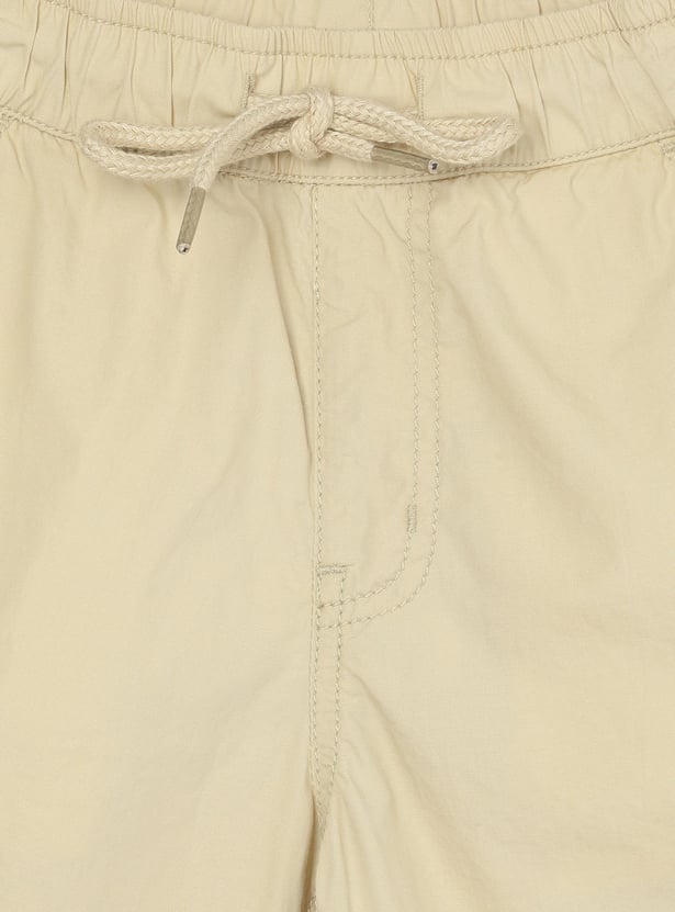 Boys Solid Woven Shorts