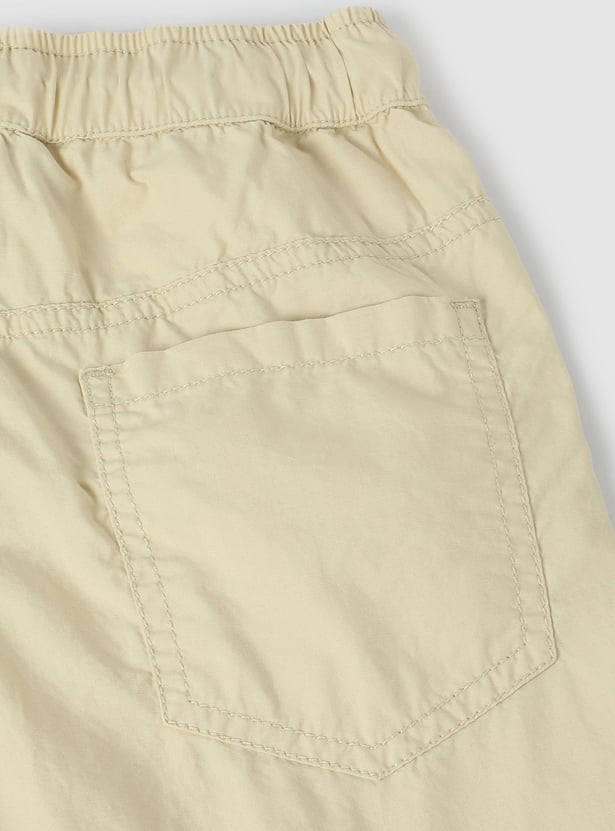 Boys Solid Woven Shorts