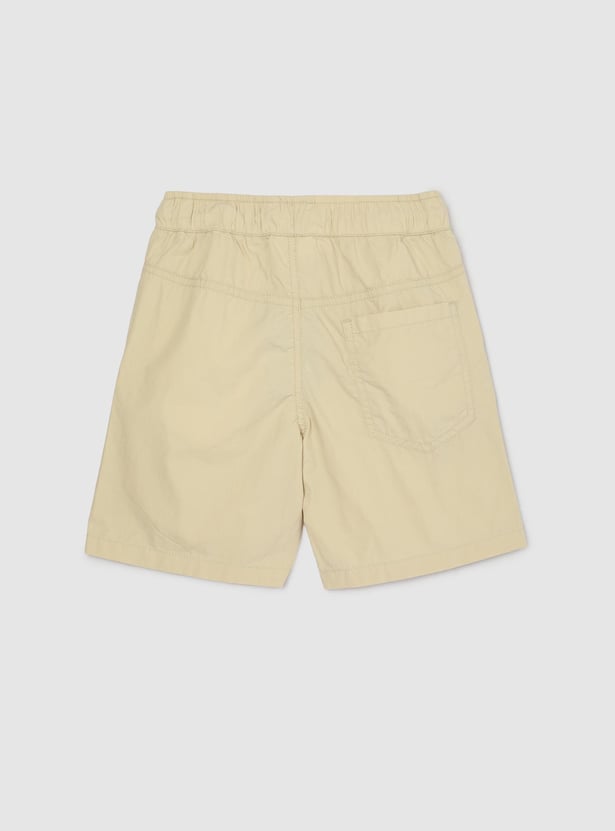 Boys Solid Woven Shorts