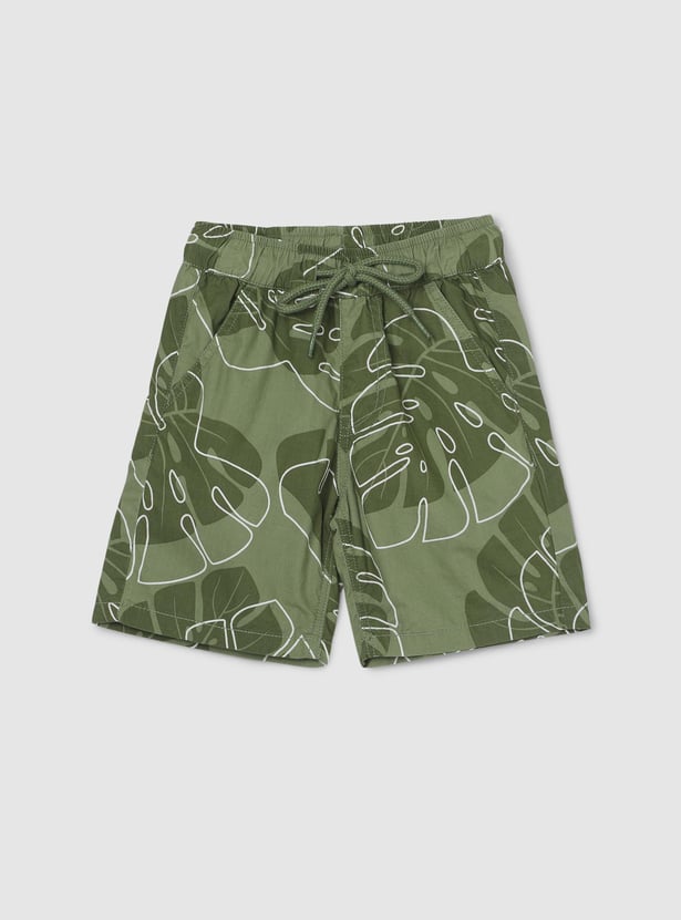 Boys Tropical Printed Woven Shorts