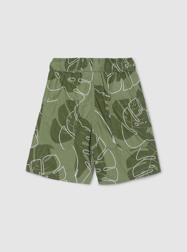 Boys Tropical Printed Woven Shorts