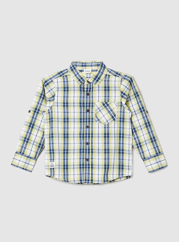 Boys Checked Full Sleeves Shirt