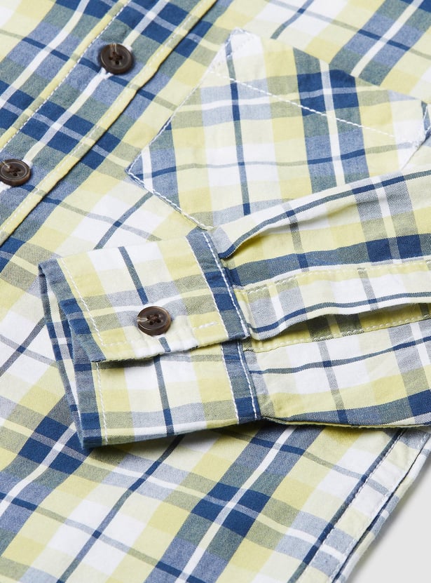 Boys Checked Full Sleeves Shirt