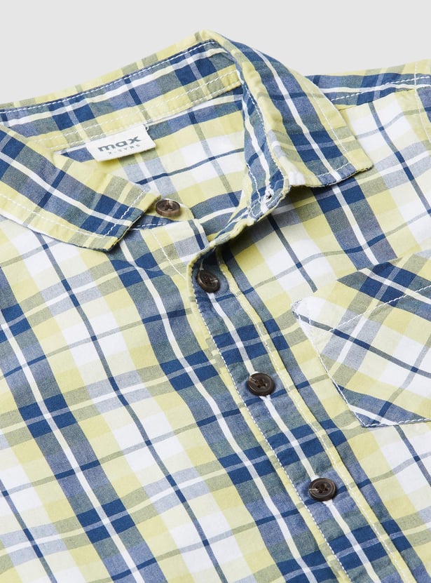 Boys Checked Full Sleeves Shirt