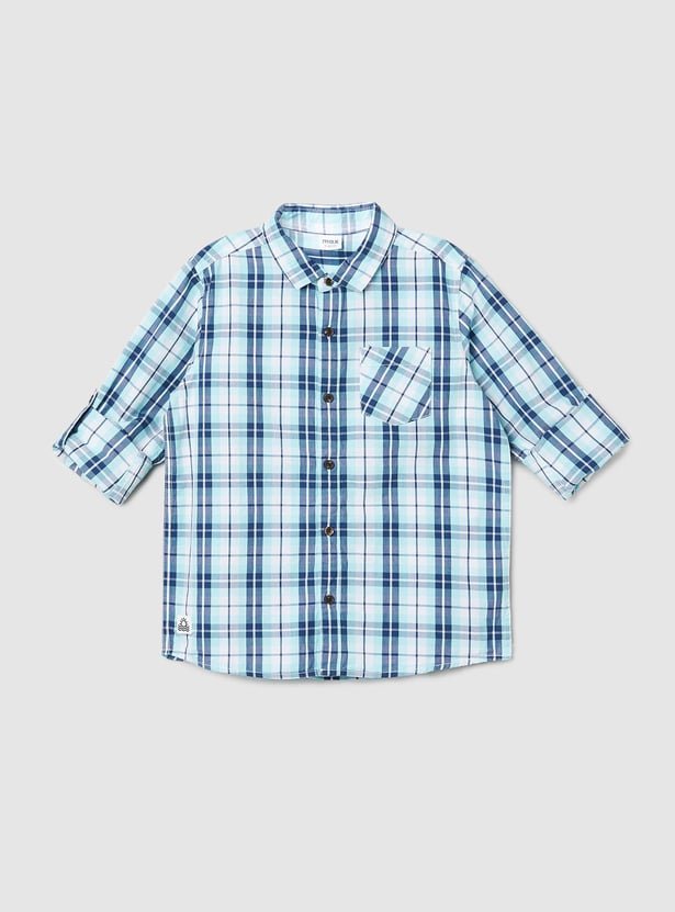 Boys Checked Full Sleeves Shirt