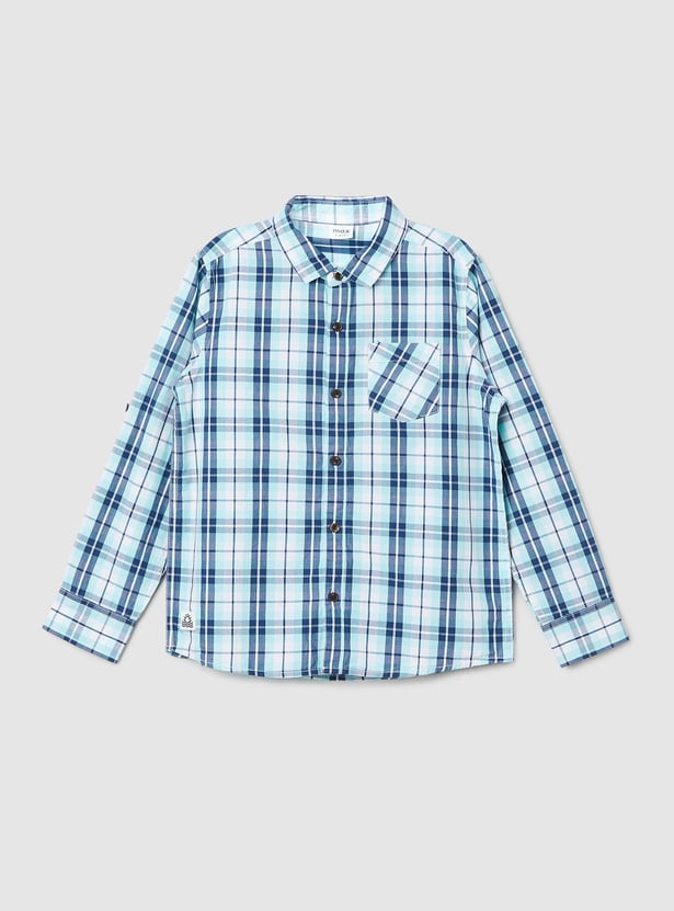 Boys Checked Full Sleeves Shirt