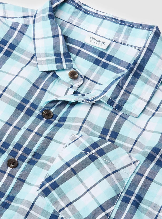 Boys Checked Full Sleeves Shirt