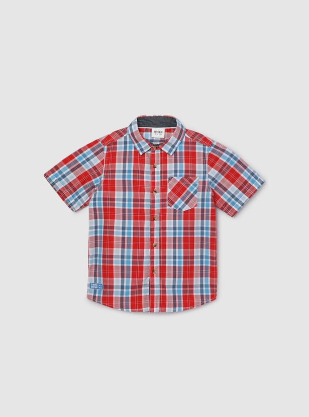 Boys Plaid Check Shirt