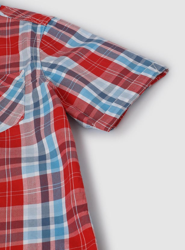 Boys Plaid Check Shirt