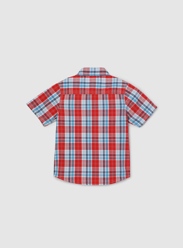 Boys Plaid Check Shirt