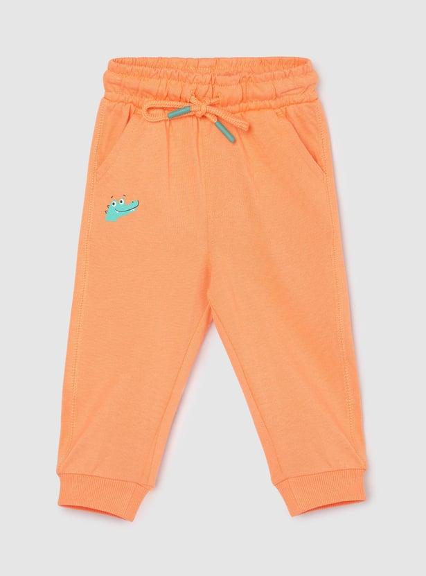 Buy Boys Solid Elasticated Joggers Online at just
