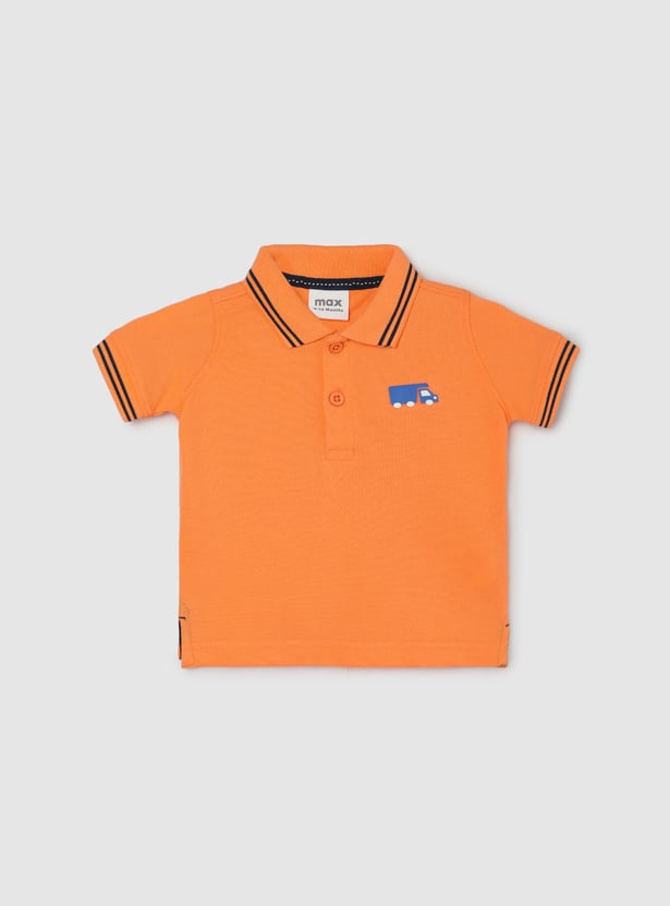 Boys Solid Polo T-shirt