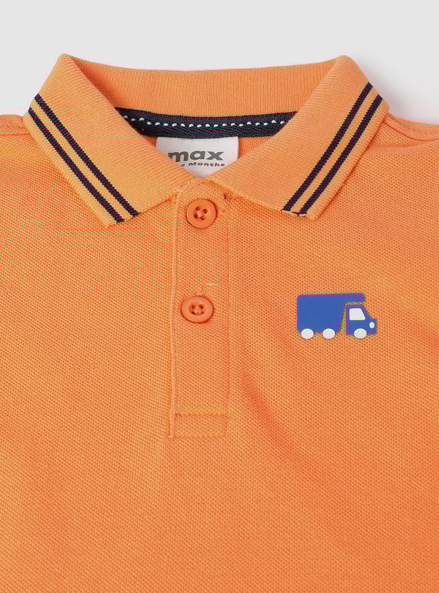 Boys Solid Polo T-shirt