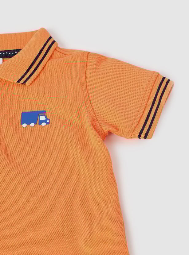 Boys Solid Polo T-shirt