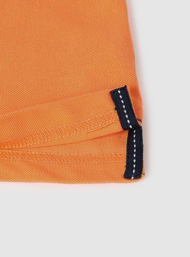 Boys Solid Polo T-shirt