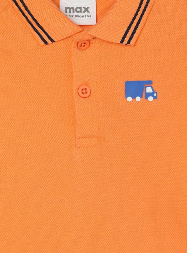 Boys Solid Polo T-shirt